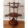 Image 1 : Vintage Multi Tiered Oak Plant Stand 35T Unique Spindle Style 