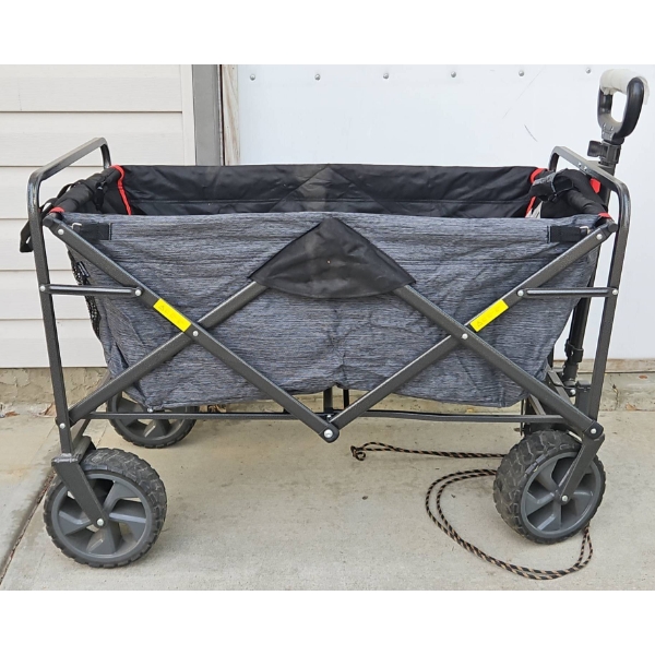 Mac Sports Folding Utility Wagon With Handle and Mesh Pocket