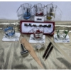 Image 4 : Glass Tumblers, Carved Wood Figure, Artwork, and Miscellaneous Collectibles