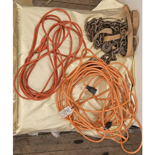 Extension Cords with Chains and Tools