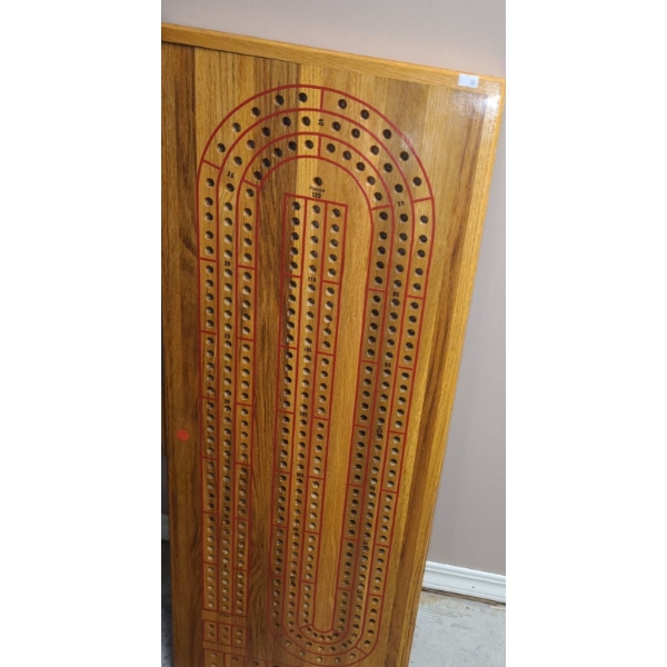 Folding Crib Board Table 16 W, 43 D, 27 T, Pegs Included 