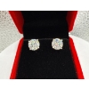 Image 1 : 4ct Round Moissanite 4 Claw Basket Set in 925 Silver Earrings