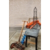 Image 1 : Galvanized Bucket, Eatons Garden Grove Trimmer, Ice Auger, Platform Bracket, Garden Trellis & more
