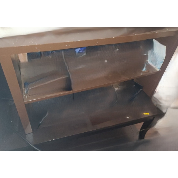 Slim 2 Shelf Stand 34 W, 8 D, 20 T and Coffee Table w/ Lower Shelf 43 W, 27 D, 19 T 