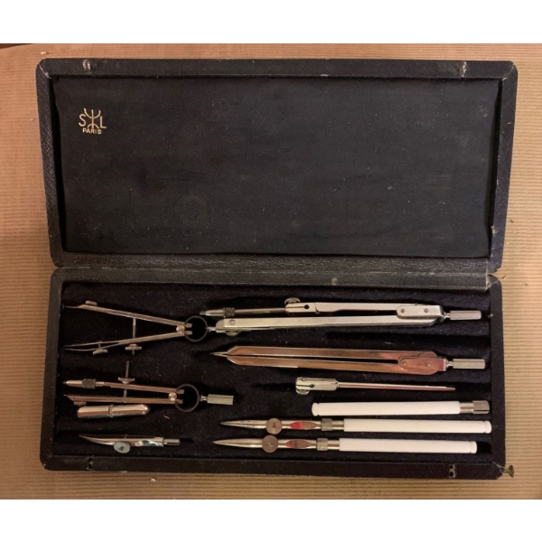 Antique Geometry Set Made in Paris