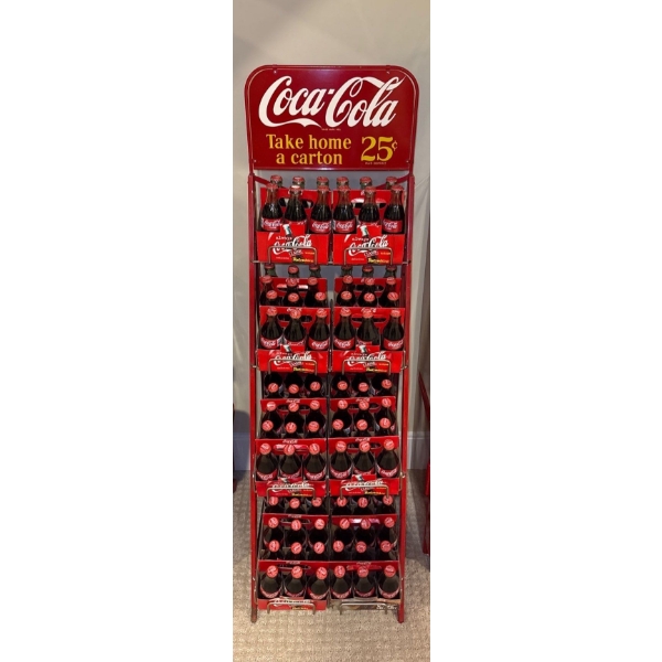 Coca-Cola Stand w/ Carton's of Classic Coke Bottles From Early 2000's 