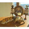 Image 1 : Antique Sevres Porcelain Urns On Ormolu Base w/ Lipstick Keep Brass Inkwell & More
