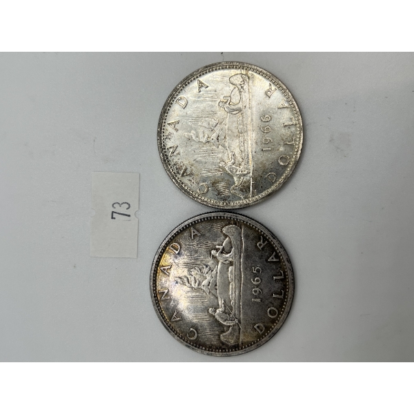 1965-1966 Canadian Silver Dollars