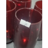 Image 5 : Red Glassware Inclu: Scalloped Edge Bowl 10" Diameter, Wine Glasses, Decanter, Glasses
