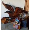 Hand Carved Eagle w/ Mini Juke Box & Crystal Trophy 16T