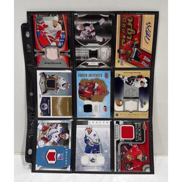 Binder Sleeve of NHL Cards - Various Years