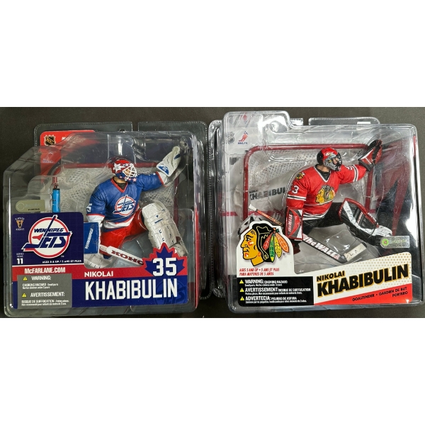 McFarlane NHL Action Figures Nikolai Khabibulin Jets & Blackhawks