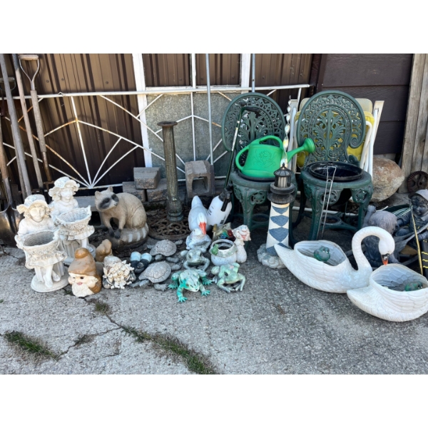 The garden fairy has arrived! Huge assortment of yard/garden decor The white door is included + MORE