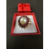 Image 1 : 10k Stamped Pearl and Ruby Ring