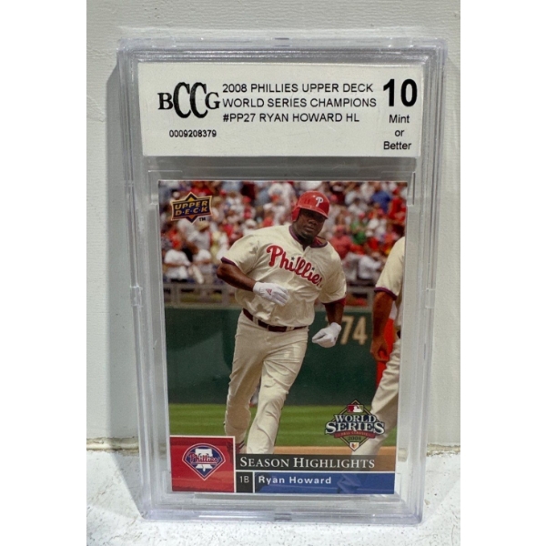 Ryan Howard 2008 Phillies Upper Deck  Collector Baseball Card in case