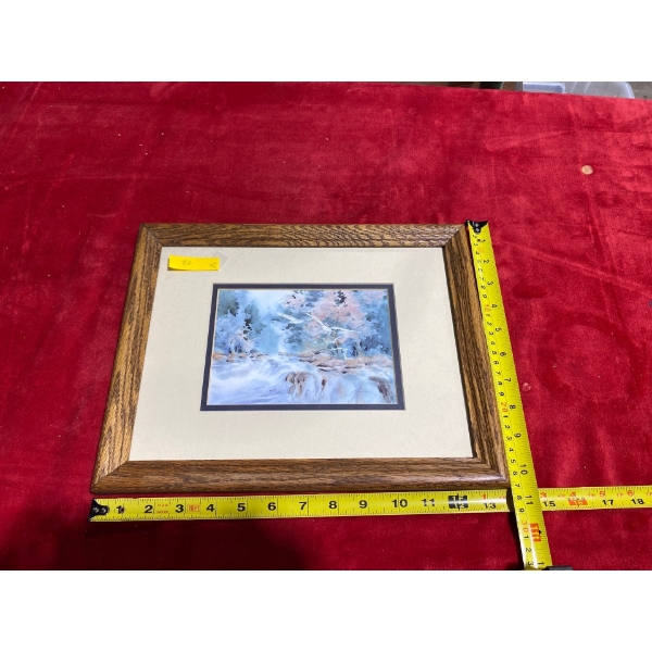 Icy Landscape Painting Print (6.75 x 4.75" Before Frame)