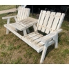 Image 1 : White Wood Garden Bench For Two 