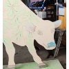 Image 3 : Fun 2 Sided Cow on Wheels! - Anastasia by Maureen Harvey ( 50"H x 60"W x 18"D)