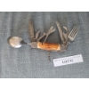Image 3 : Vintage Multi-tool w Bone Handle (knife, fork, spoon, scissors, bottle opener, corkscrew)