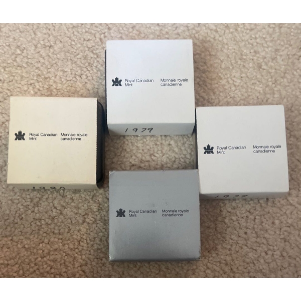 RCM Proof Uncirculated Coin Collection - 1979 Griffen 1981 Trans Canada Railway 1991 Steamer Front