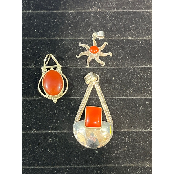 Collection of Orange Stone Pendants