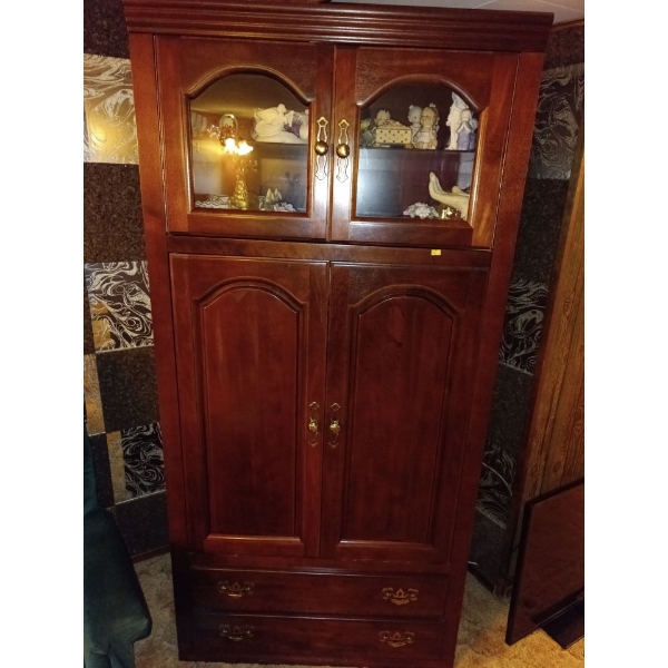 Wooden Cabinet, Contents NOT Included -- 35W, 22D, 72T 