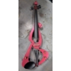 Image 6 : Electric Violin with Red Metallic Finish, Bow, and Padded Carrying Case