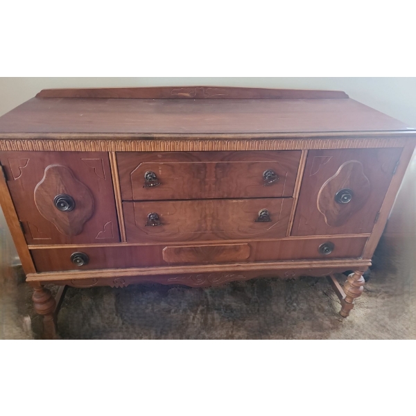 Wooden Sideboard with 2 Cupboards and 3 Drawers 56 W, 20 D, 35 T
