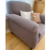 Image 3 : Over Sized Plush Arm Chair 38x33x36 w/ Ottoman Alike & Decorative Throw Pillows