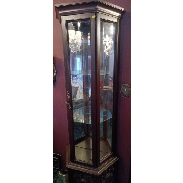 Wooden with Glass Cabinet - 23W, 10D, 69T