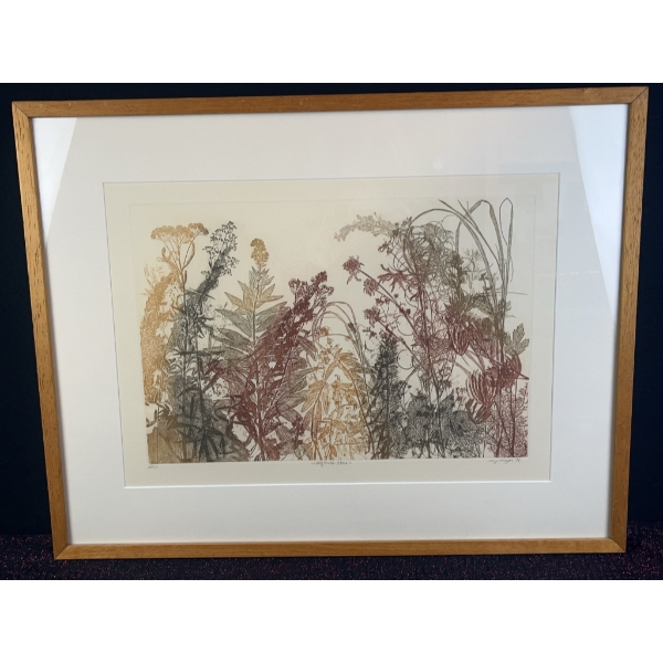 Mary Jo Major Copper Plate Etching "Wolf Creek Flora II" 1994