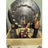 Image 5 : Candlestick Table Lamps, Rectangular Mirror, and Decorative Metal Tray
