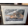 Image 1 : Kerry Burnett - 'Afternoon Light Young Cougars' - Limited Edition Framed Print 