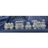 Image 2 : Swarovski Crystal Four Piece Train Set 1.5H and smaller with Original Boxes