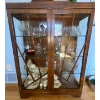 Image 2 : Antique Oak China Cabinet w/ Skeleton Key 36x12x49 