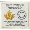 Image 4 :  2014 $10 Fine Silver Coin 100th anniversary of the Declaration of the First World War
