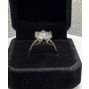 Image 3 : 5ct Round Moissanite Set in Center with 14 Round Cubic Zirconia 925 Silver Ring - Size 7