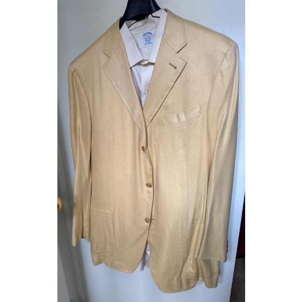 Canali for Henry Singer Men's Yellow Blazer, Size 42 Tall