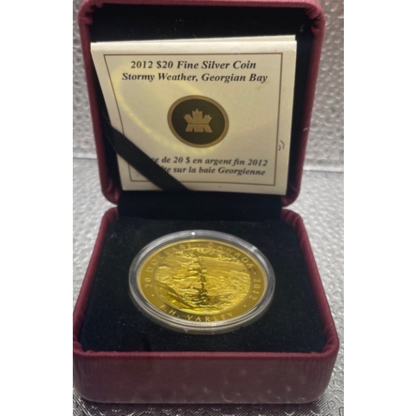 2012 $20 Fine Silver Coin "Stormy Weather, Georgian Bay"