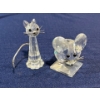 Image 1 : Swarovski Crystal Cat 3inch H and Mouse 2.25 inch H