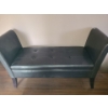 Dark Brown Faux Leather Bench 53 W, 18 D, 31 T