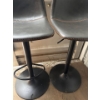 Image 1 : 2 Vegan Leather Hydraulic Bar Stools 31'Tall