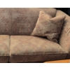 Image 4 : Ornate Oversized Loveseat With Feather Pillows and Cream-Rust Fabric