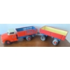 Image 1 : Vintage GAMA 501 - Toy Farm Truck 16" w/ Attachable Trailer Accessory - Made In W.Germany 