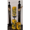 Image 1 : Molded Candle Collection Hand Carved Musician Idols 36T & Gothic Candle Stand 