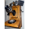 Image 2 : Antique Hand Crank Oak Wall Telephone from early 1900's  Northern Electric  10"w x 9"d x 24"tall