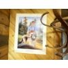 Image 4 : Selection Of Art With Oak Coat Rack Baskets & Small stand.
