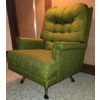 Image 3 : MCM Vintage Retro Sage Green Tweed Arm Chair w/ 5 Foot Floor Lamp