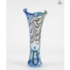 Image 1 : Vintage Hand-Blown Italian Art Glass Vase, Murano Handkerchief Style Vase A Ruffled Rim.16''INCHES H