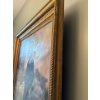 Image 4 :  F. Briggs, 1801, Antique Guernsey Cow & Milkmaid Oil on Canvas  w/ Golden Frame - 38.5x49